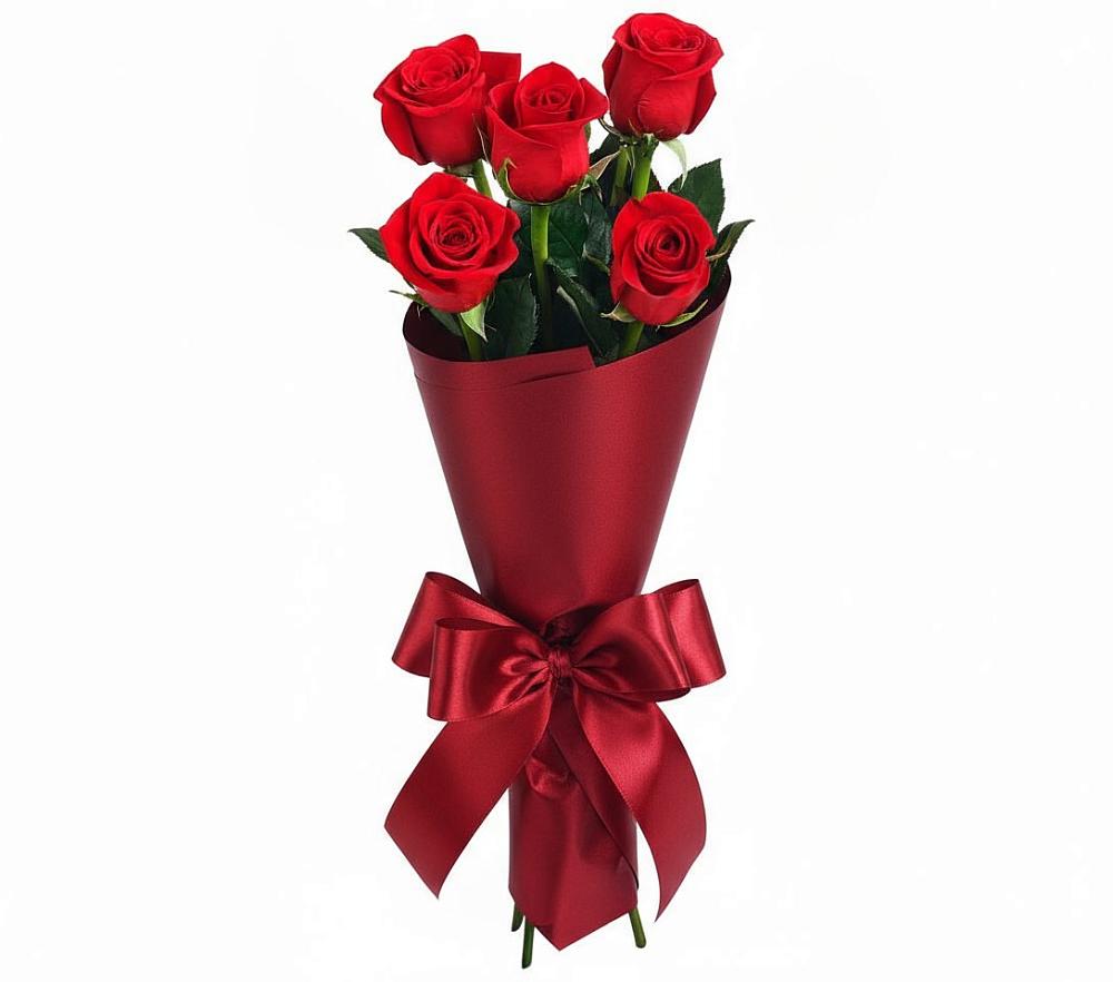 Букет 5 Красных роз Эдлесс Лав в Пионерский Ханты-Мансиский АО