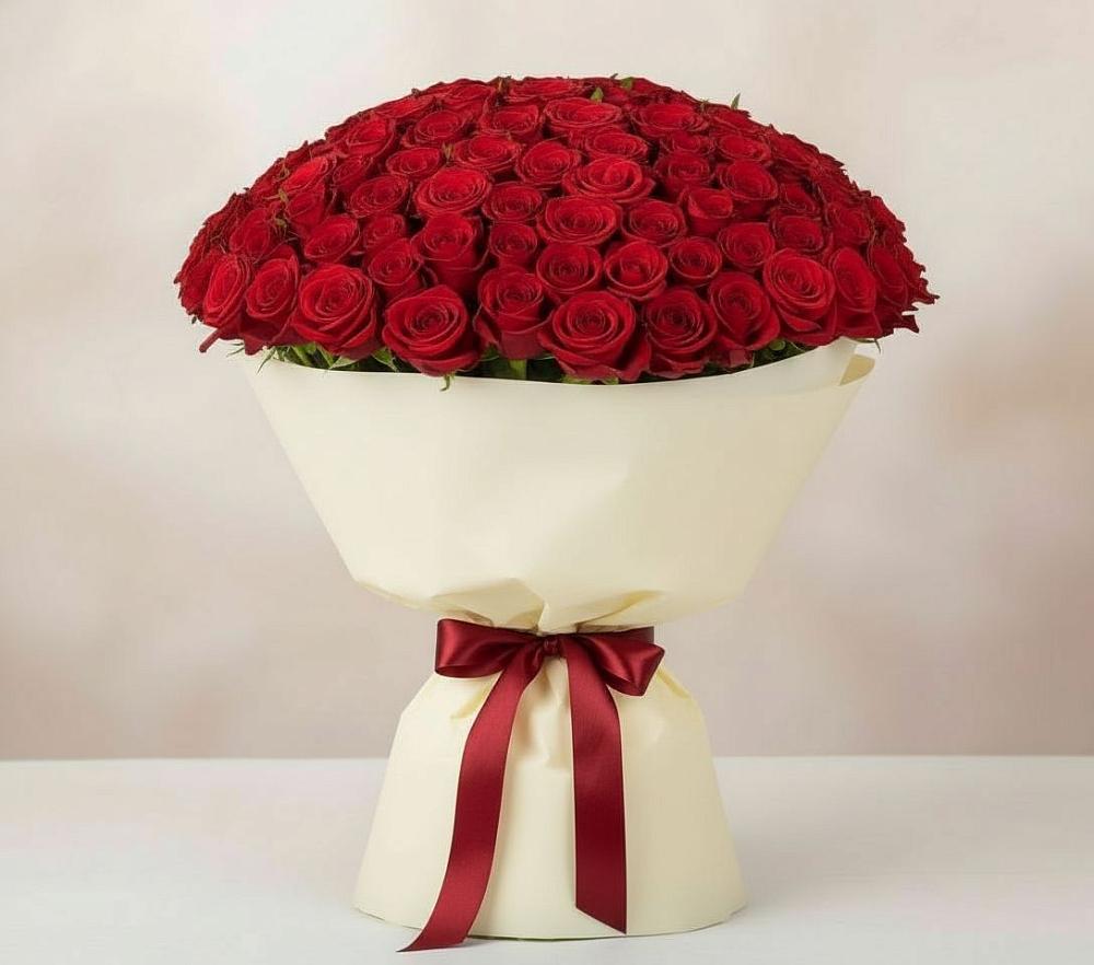 Букет 101 Красная роза Милано в Пионерский Ханты-Мансиский АО