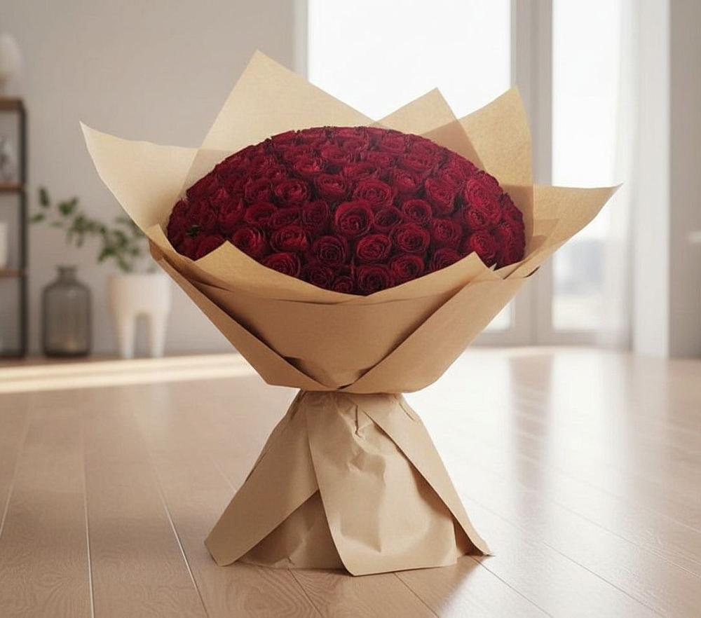 Букет 101 Красная роза в Пионерский Ханты-Мансиский АО