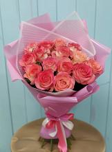 Букет 15 Розовых роз Равель в Пионерский Ханты-Мансиский АО